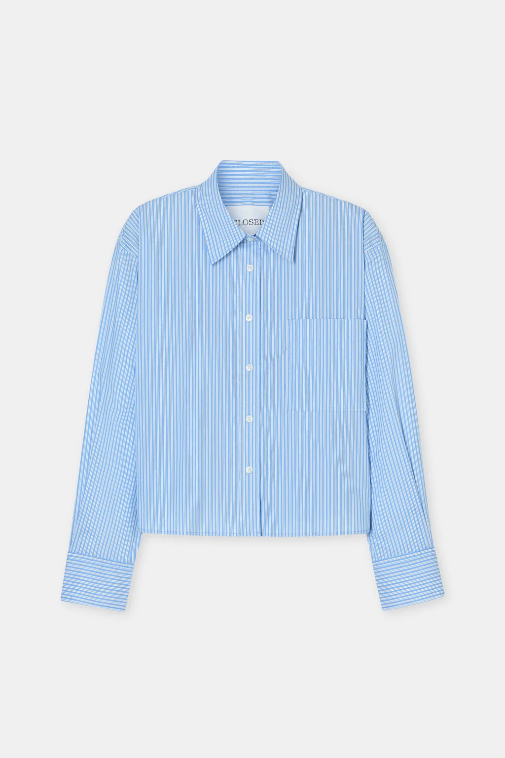 CLOSED CROPPED BLOUSE STRIPED
