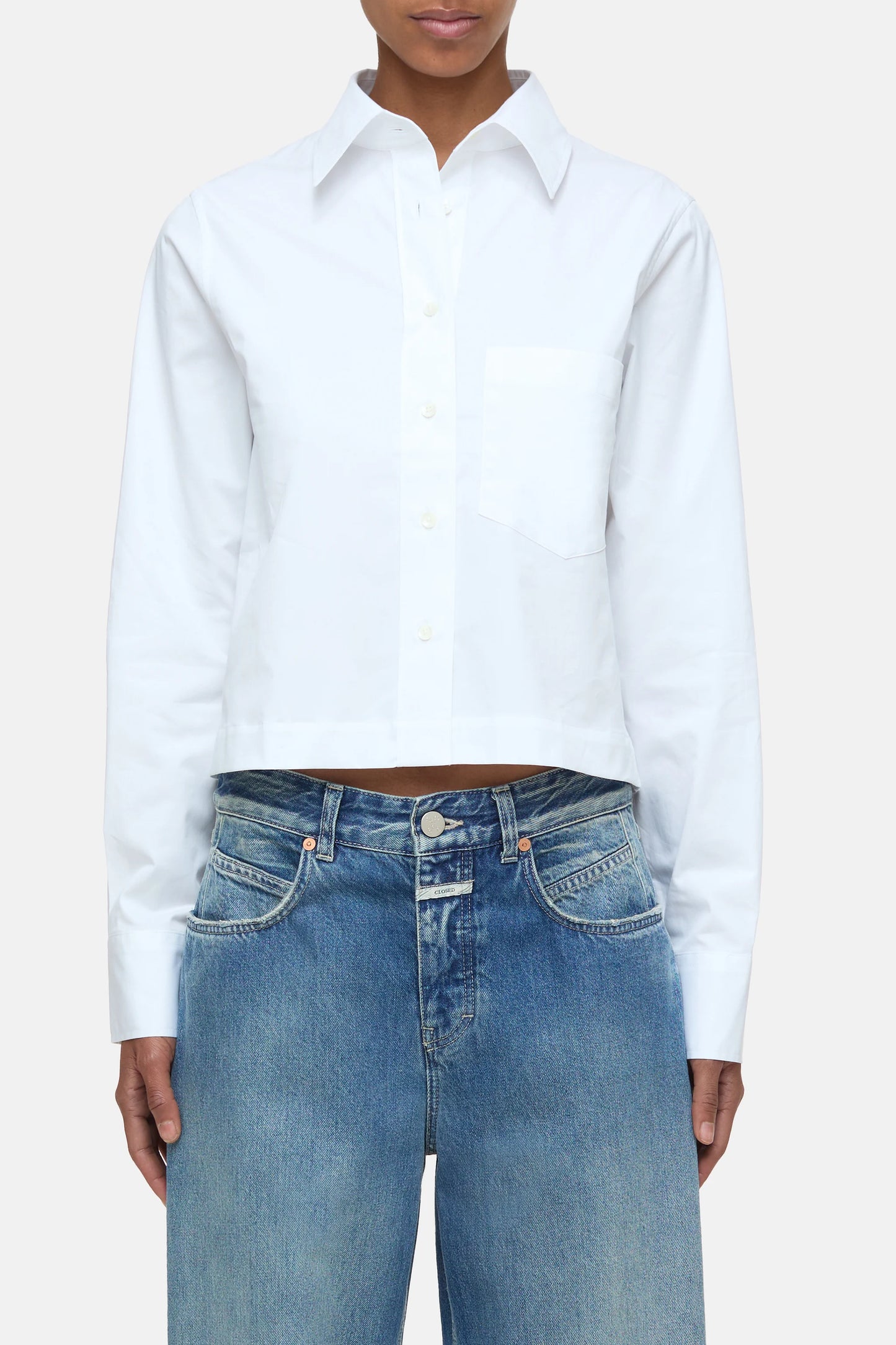 CLOSED CROPPED BLOUSE WIT - S. LABELS
