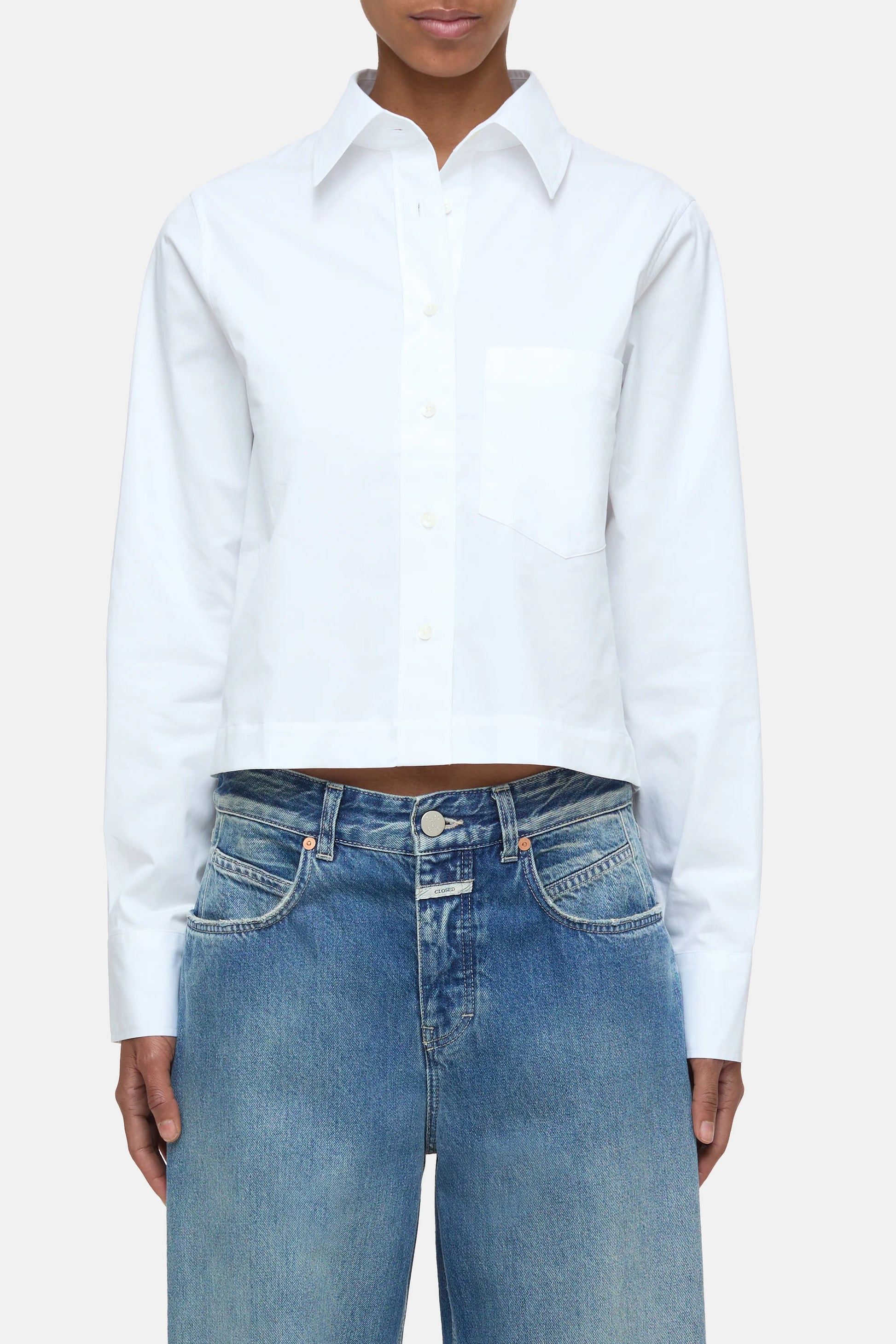 CLOSED CROPPED BLOUSE WIT - S. LABELS
