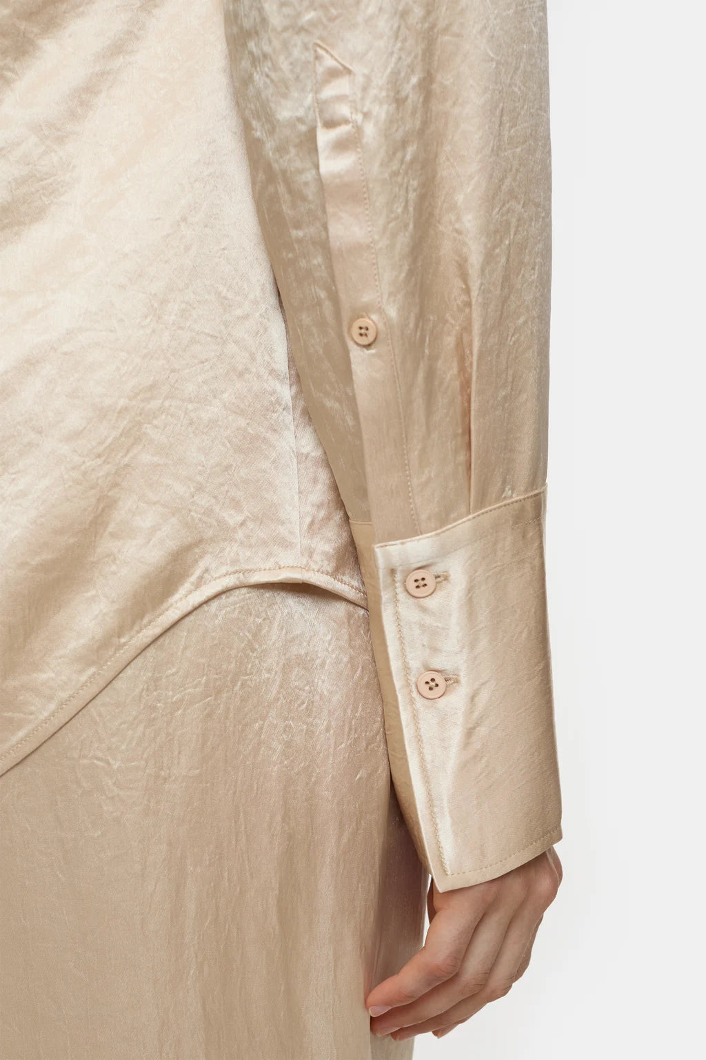 CLOSED GESTRUCTUREERDE SATIJNEN BLOUSE