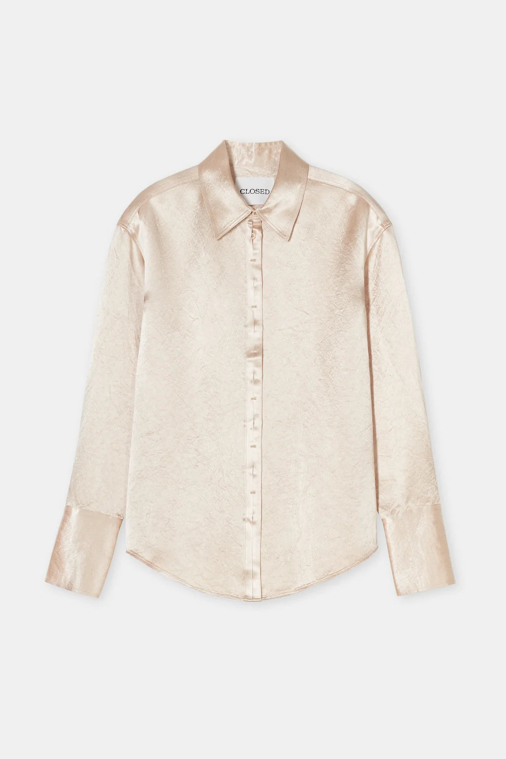 CLOSED GESTRUCTUREERDE SATIJNEN BLOUSE