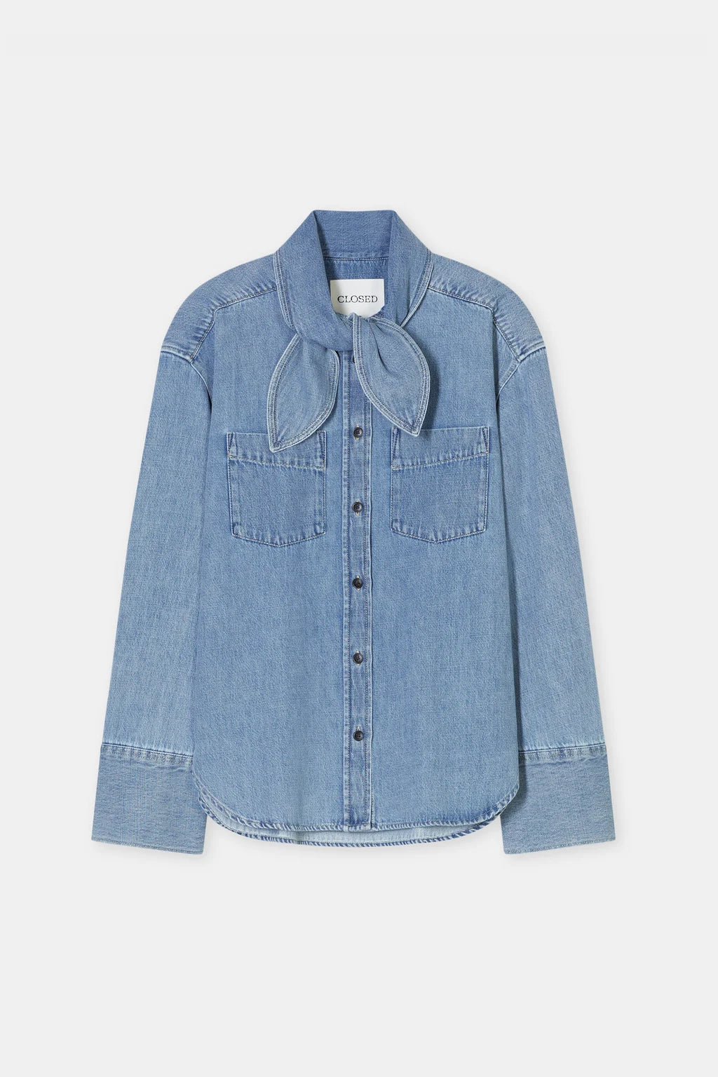 CLOSED DENIM SCARF SHIRT