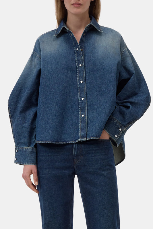 CLOSED DENIM BLOUSE DARK BLUE