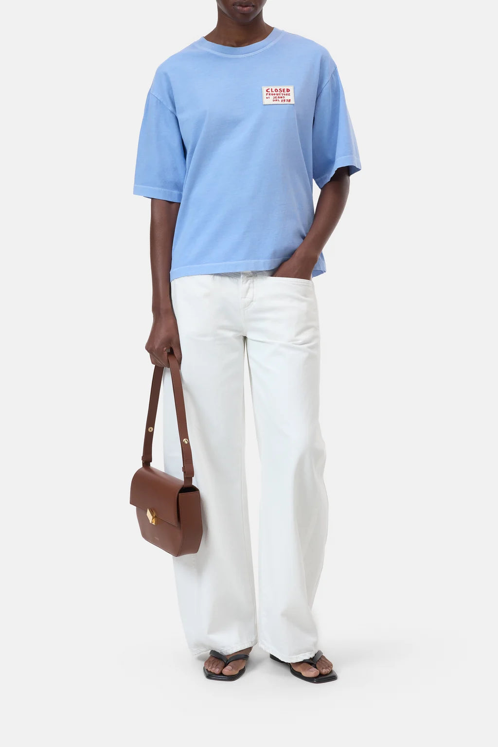CLOSED BOXY TEE MET BADGE SKY BLUE - S. LABELS