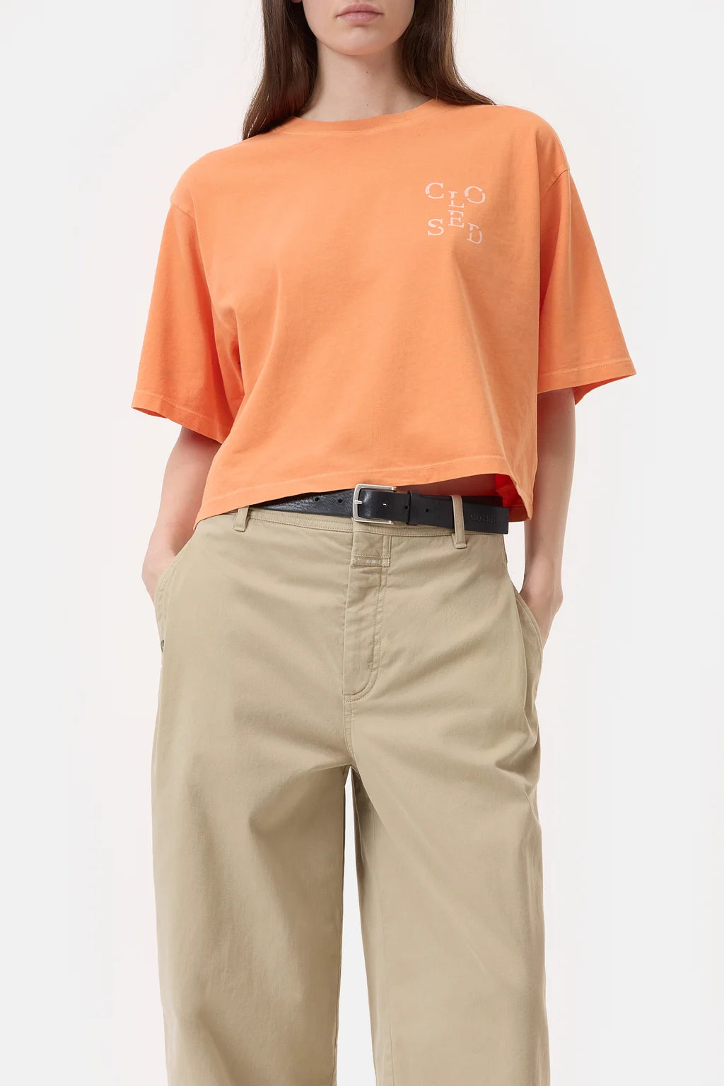 CLOSED CROPPED TSHIRT ORANGE