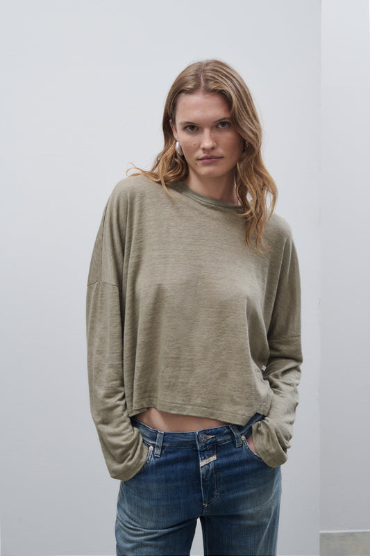 CLOSED LINNEN SHIRT GREEN - S. LABELS