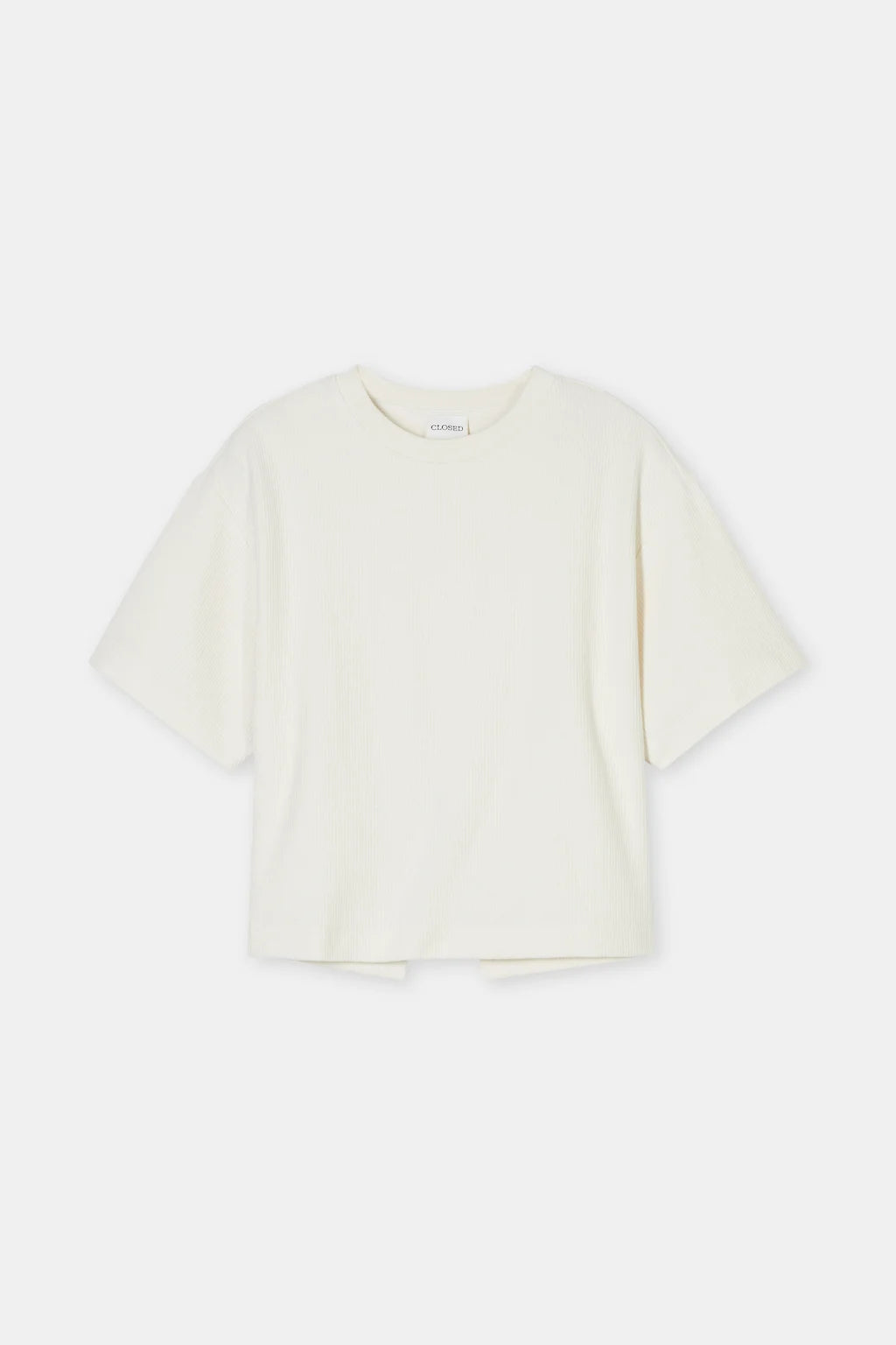 CLOSED BACK SLIT TEE ECRU