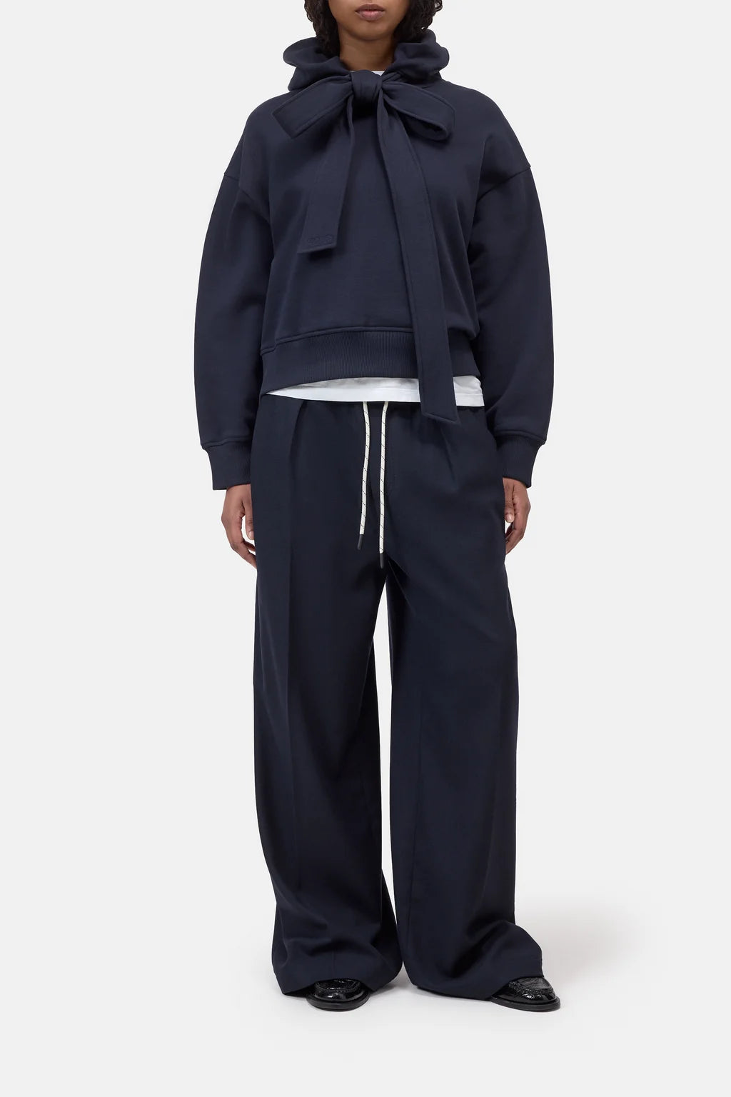 CLOSED BOW TIE HOODIE DARK NIGHT