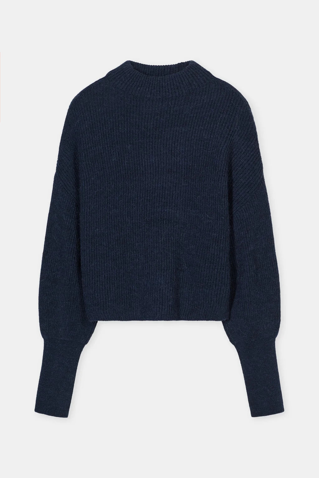 CLOSED FUNNEL NECK ALPACA MIX JUMPER DARK NIGHT