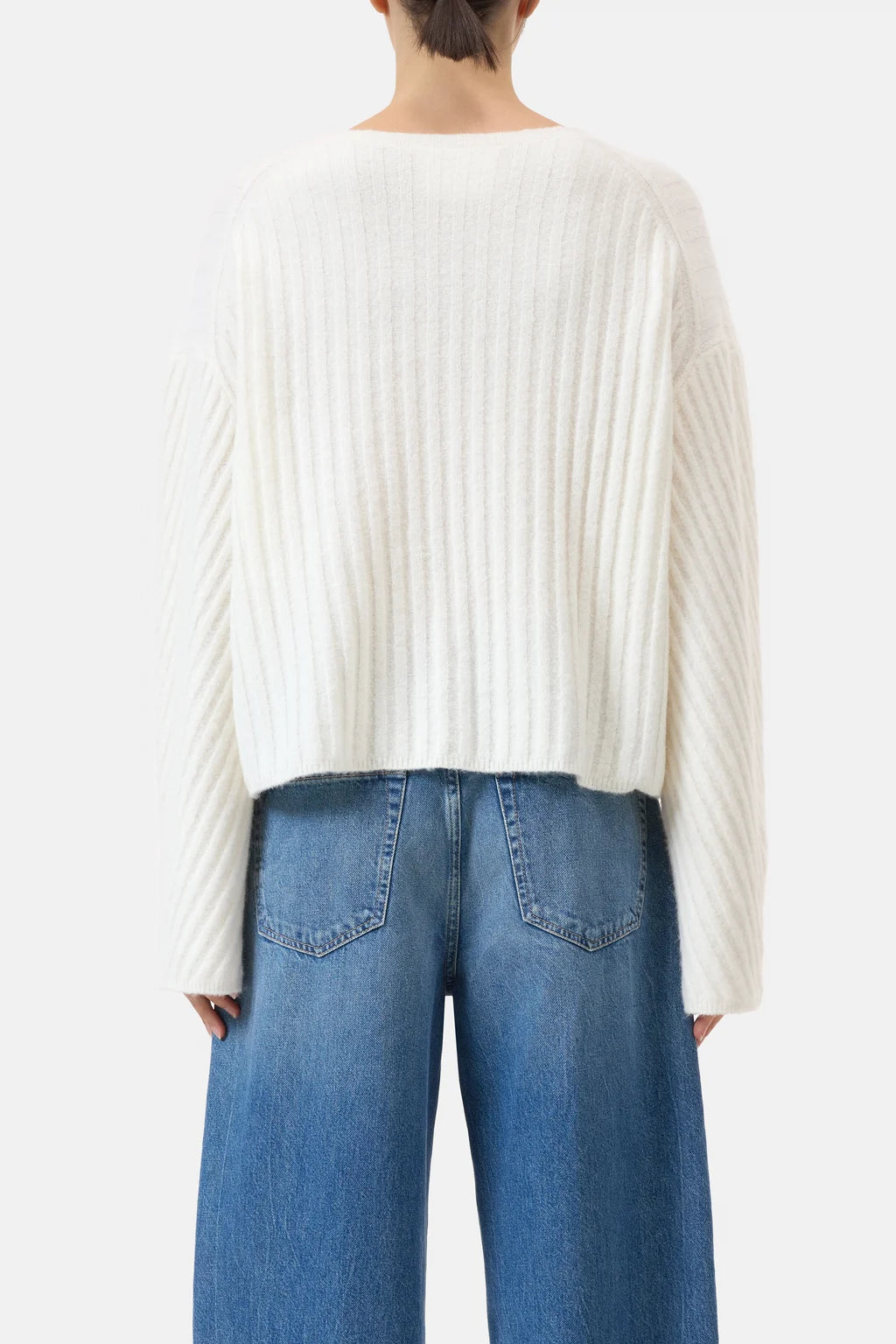 CLOSED WOL EN ALPACA RONDE HALS TRUI IVORY