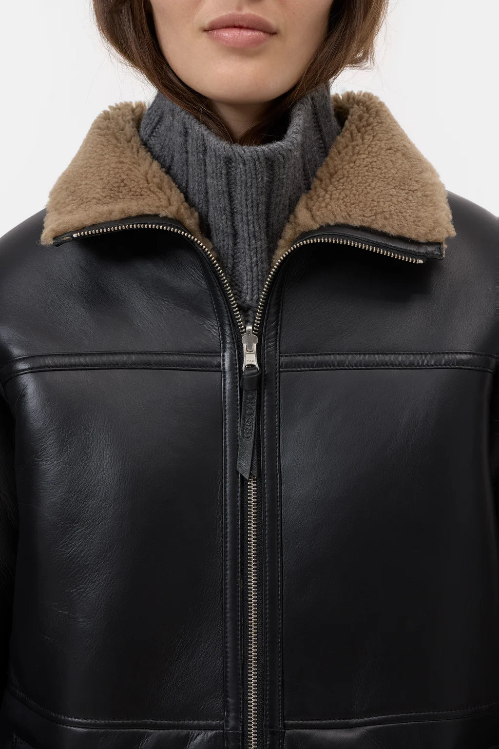 CLOSED REVERSIBLE SHEARLING JACKET