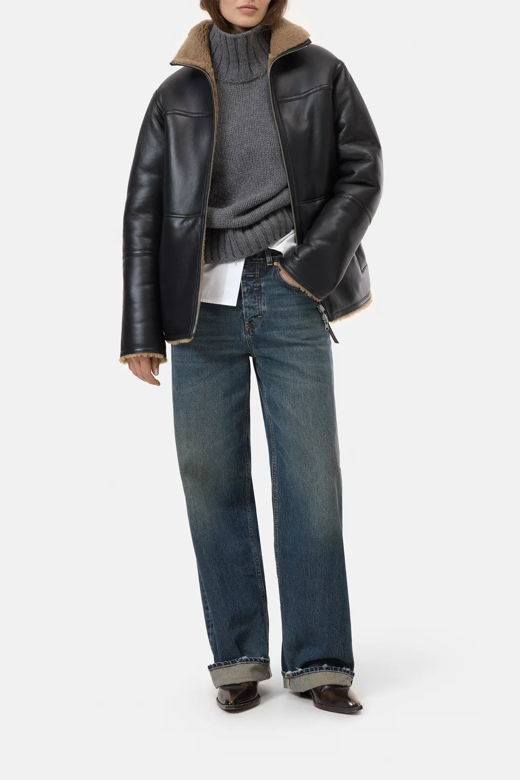 CLOSED REVERSIBLE SHEARLING JACKET