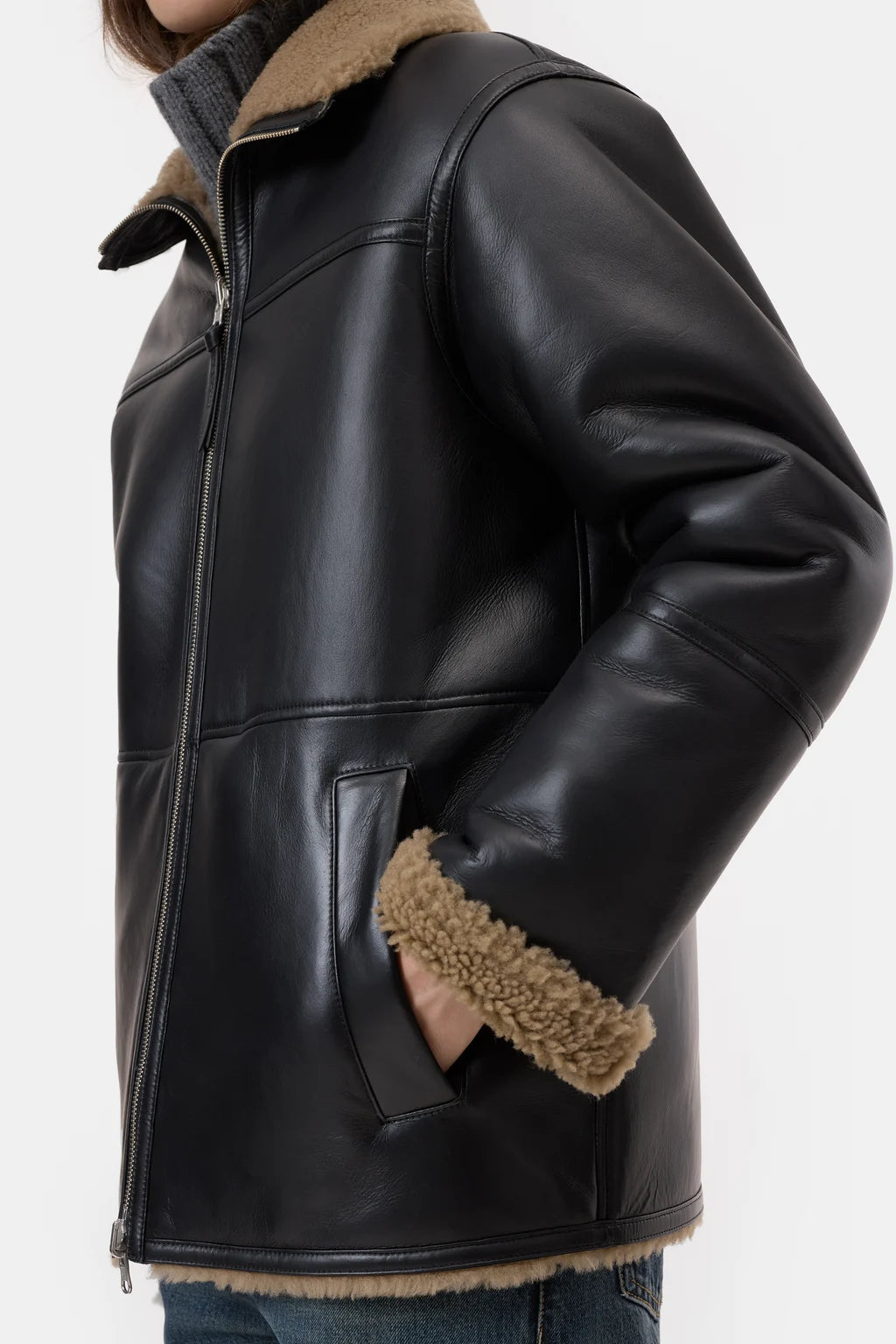 CLOSED REVERSIBLE SHEARLING JACKET