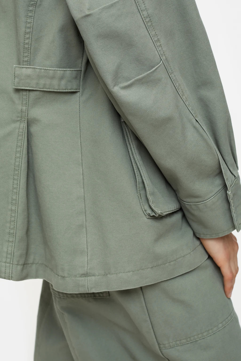 CLOSED COTTON CARGO JACKET FADED GREEN