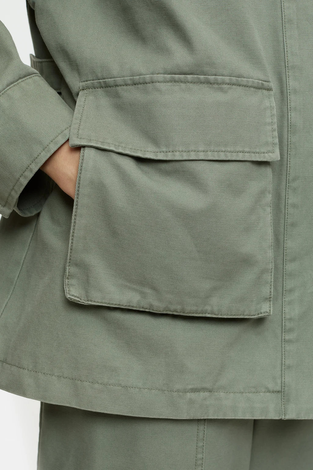 CLOSED COTTON CARGO JACKET FADED GREEN