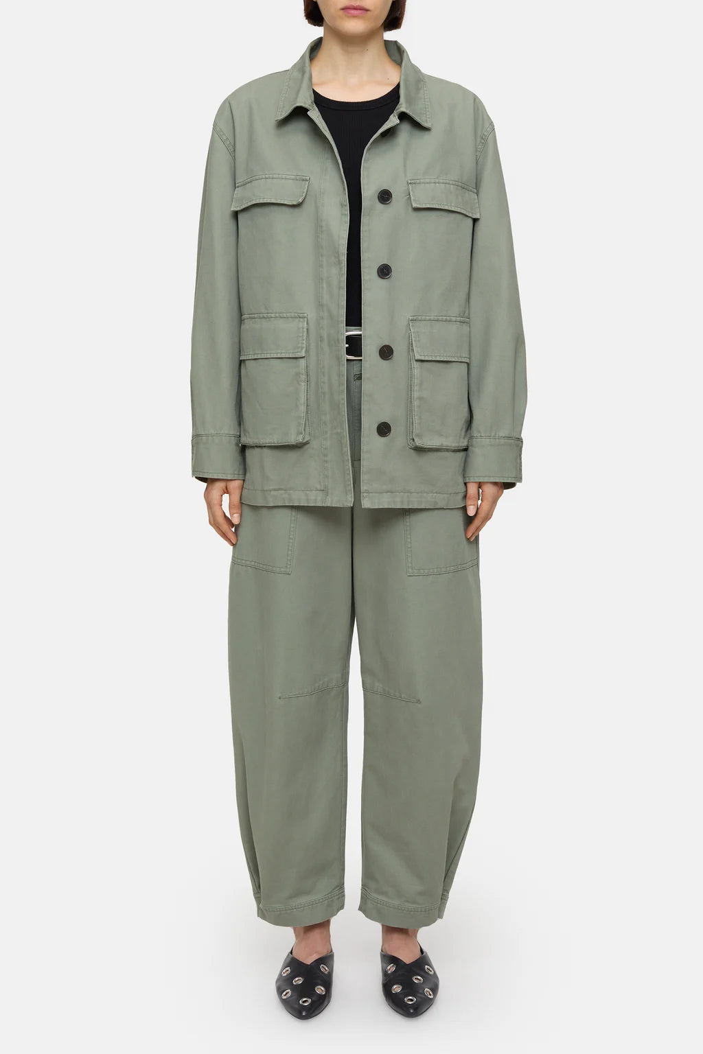 CLOSED COTTON CARGO JACKET FADED GREEN