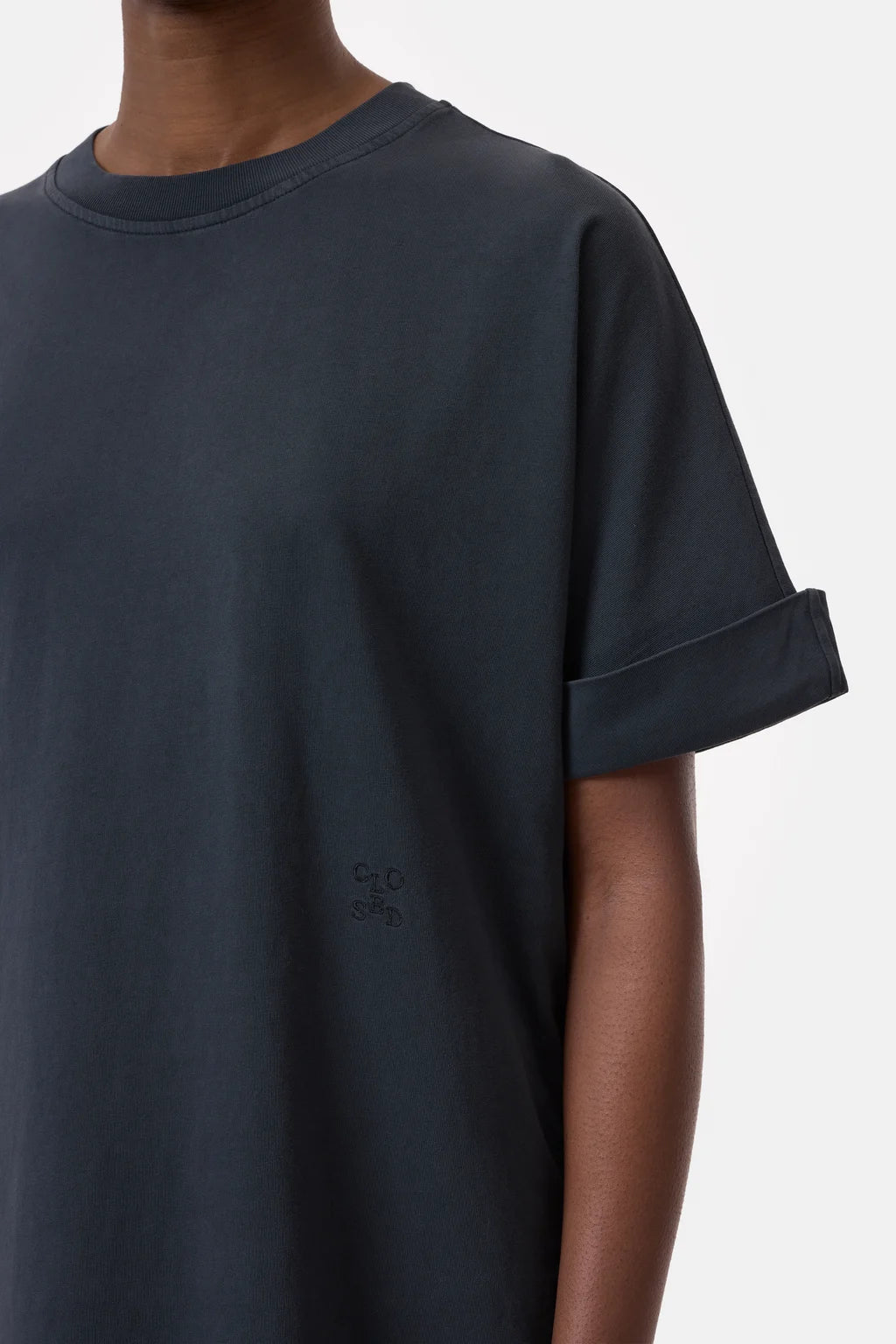 CLOSED ORGANIC COTTON T-SHIRT DRESS BLACK