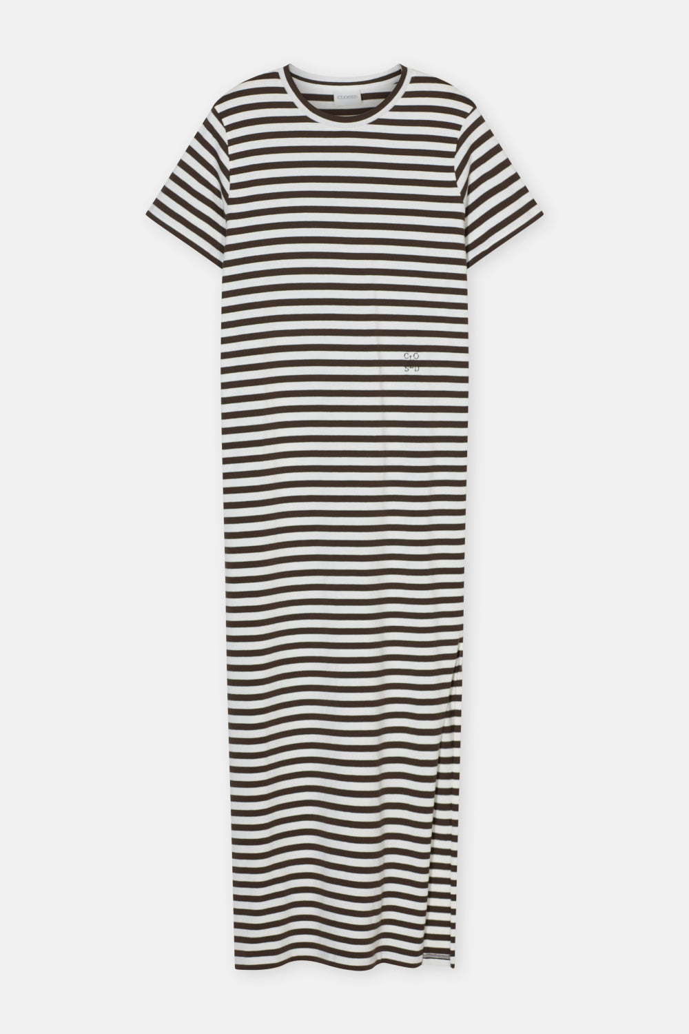 CLOSED JERSEY MAXI DRESS GESTREEPT BRUIN - S. LABELS