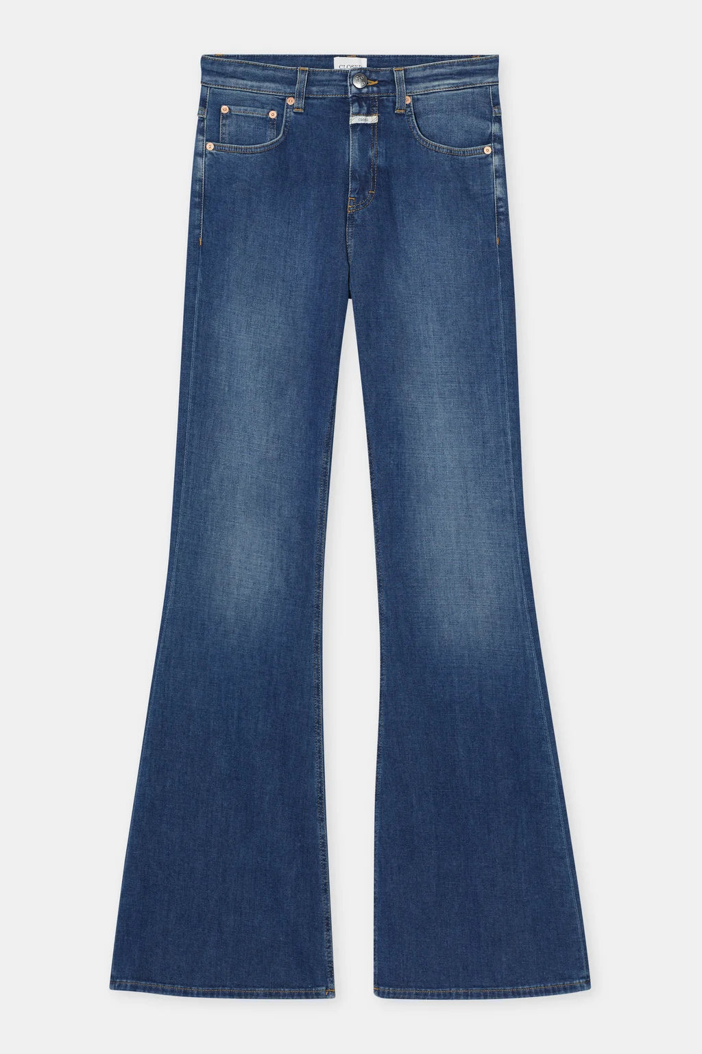 CLOSED RAWLIN SKINNY FIT FLARED LEG MID BLUE - S. LABELS