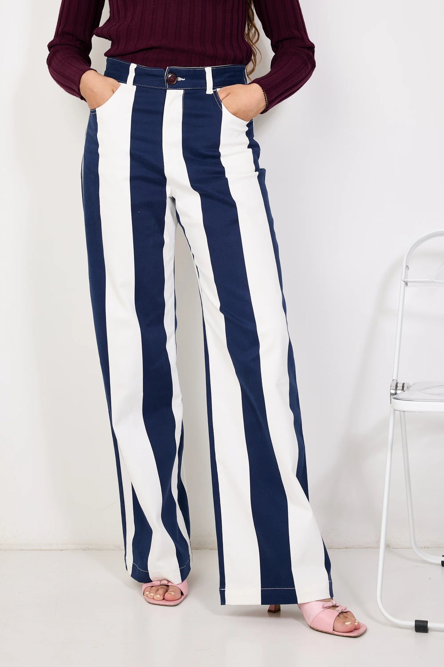 COCO Y MARIA CAMILLA PANTS BLUE STRIPE