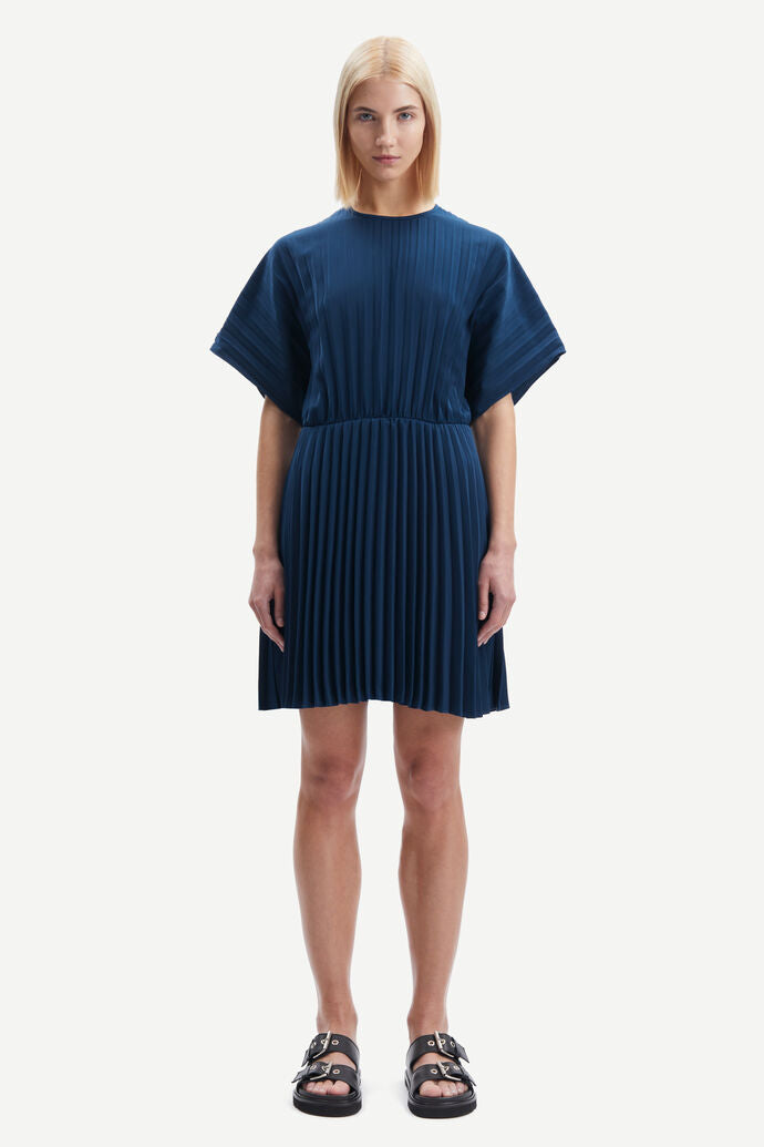 SAMSOE ANNICA DRESS BLUE - S. LABELS