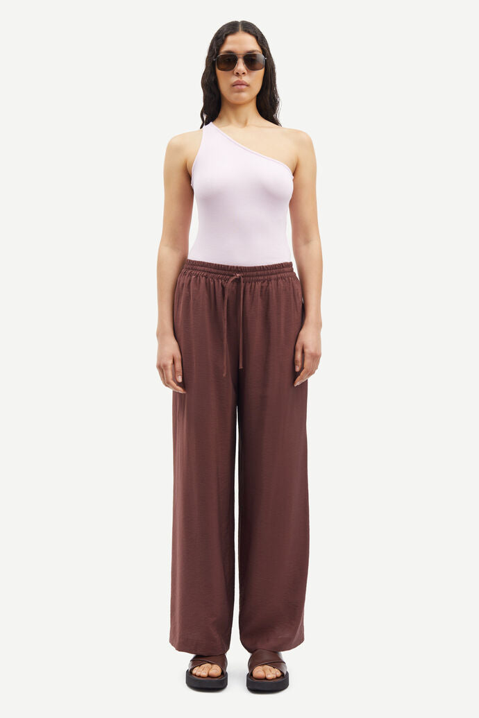 SAMSOE SAHELENA TROUSERS BROWN - S. LABELS