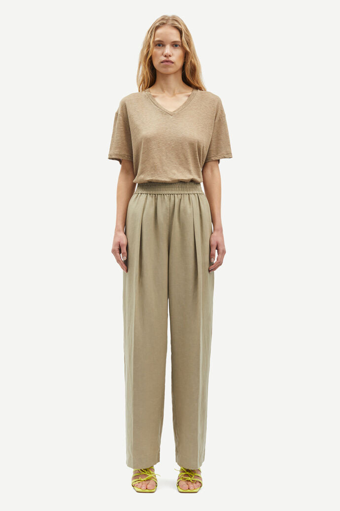 SAMSOE SAJULIA TROUSERS LIGHT OLIVE - S. LABELS