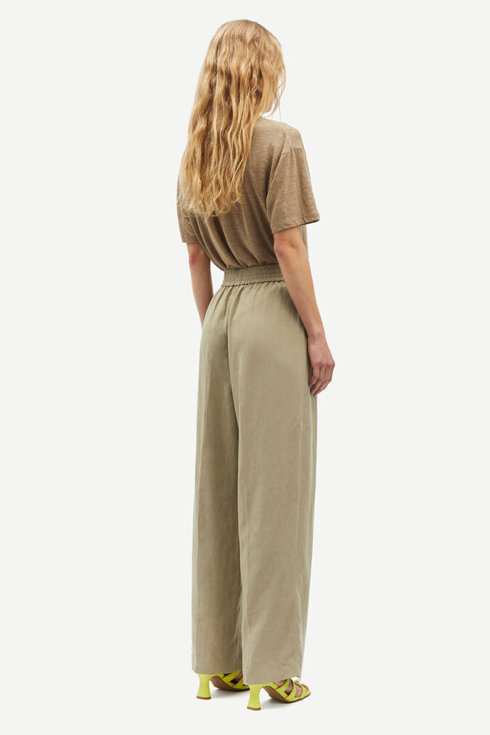 SAMSOE SAJULIA TROUSERS LIGHT OLIVE - S. LABELS