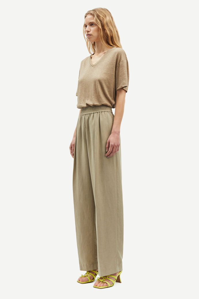 SAMSOE SAJULIA TROUSERS LIGHT OLIVE - S. LABELS