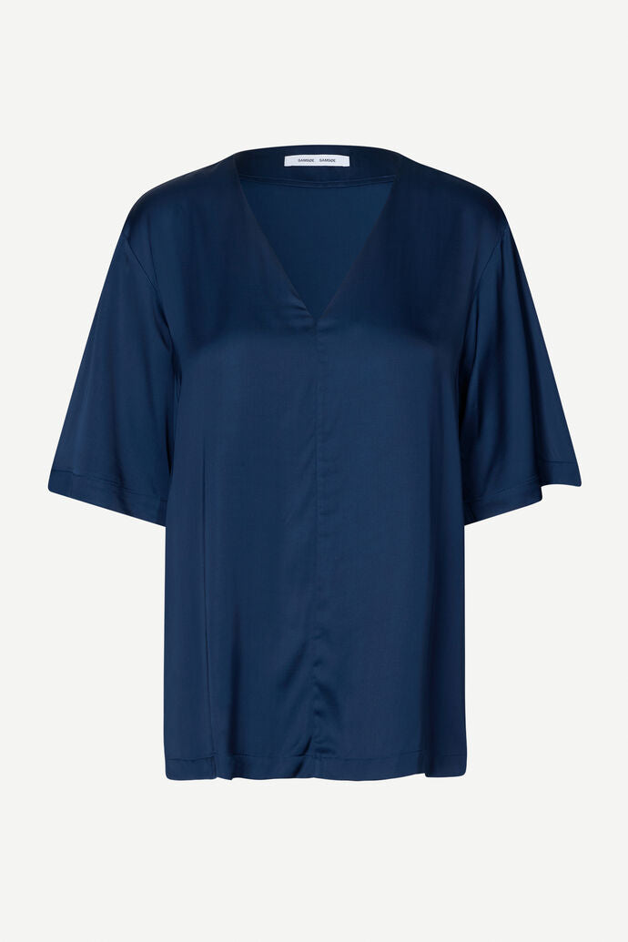 SAMSOE SAMELINA TOP DARK BLUE - S. LABELS
