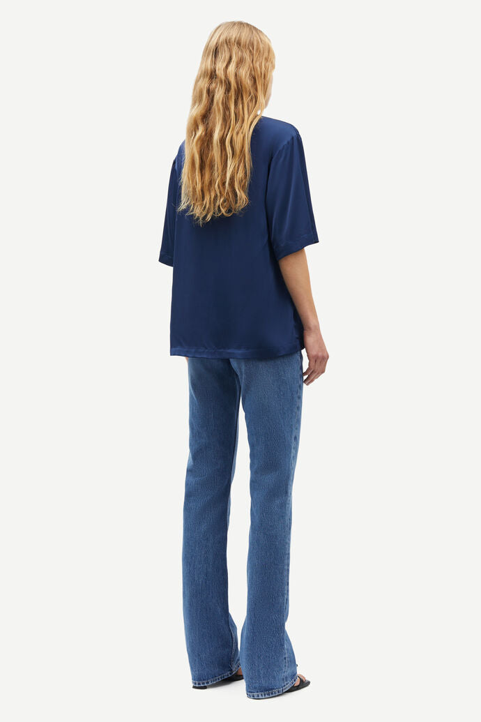 SAMSOE SAMELINA TOP DARK BLUE - S. LABELS