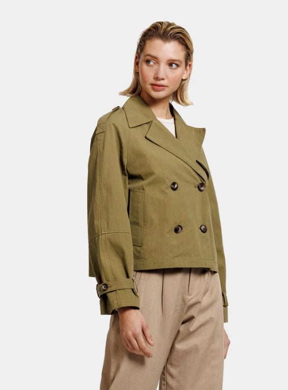 ALTER EGO FLORINE TRENCHCOAT AVOCADO