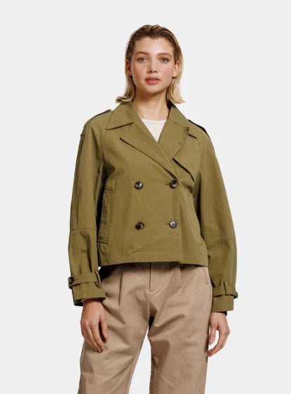 ALTER EGO FLORINE TRENCHCOAT AVOCADO