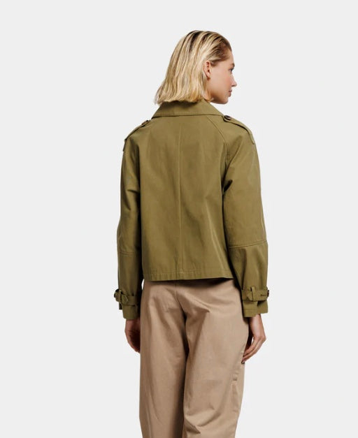 ALTER EGO FLORINE TRENCHCOAT AVOCADO