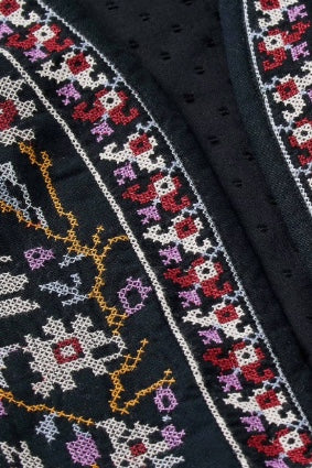 BA&SH VEST COCO BLAUW/PAARS - S. LABELS