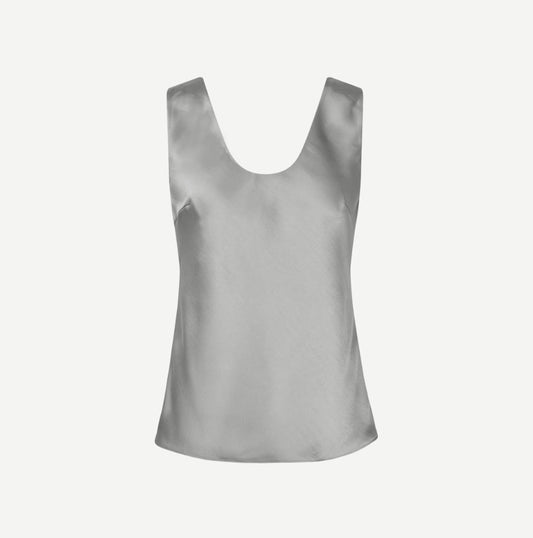 SAMSOE SASUMMA TOP SATIN GREY - S. LABELS