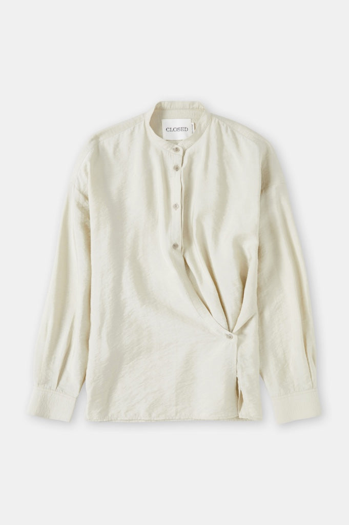 CLOSED WRAP BLOUSE SABBIA BEIGE - S. LABELS