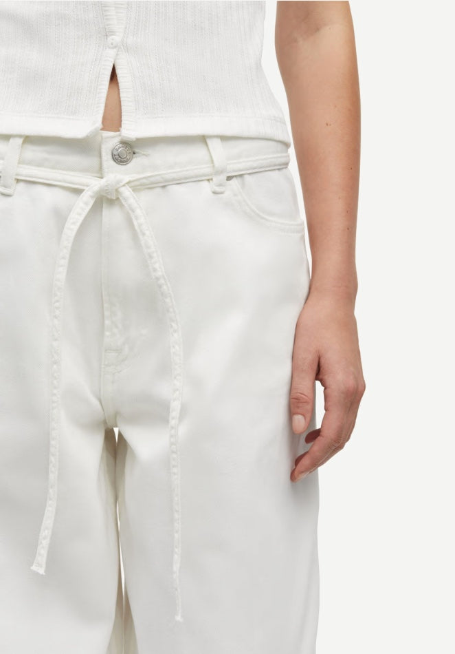 SAMSOE SAHARPER JEANS BELT WHITE