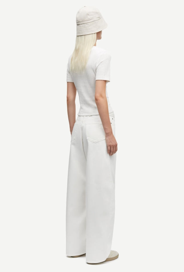 SAMSOE SAHARPER JEANS BELT WHITE