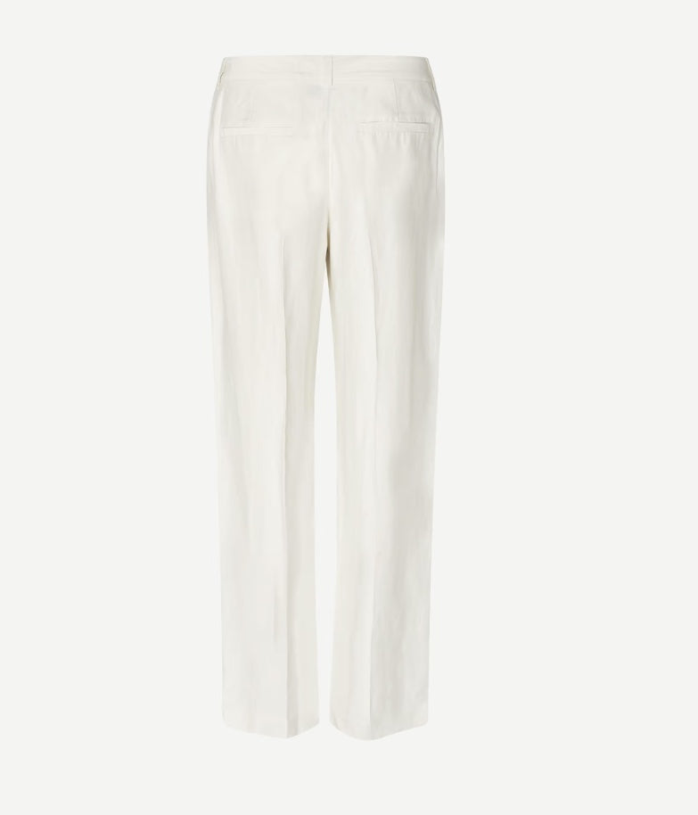 SAMSOE SALARAY TROUSERS OFF-WHITE
