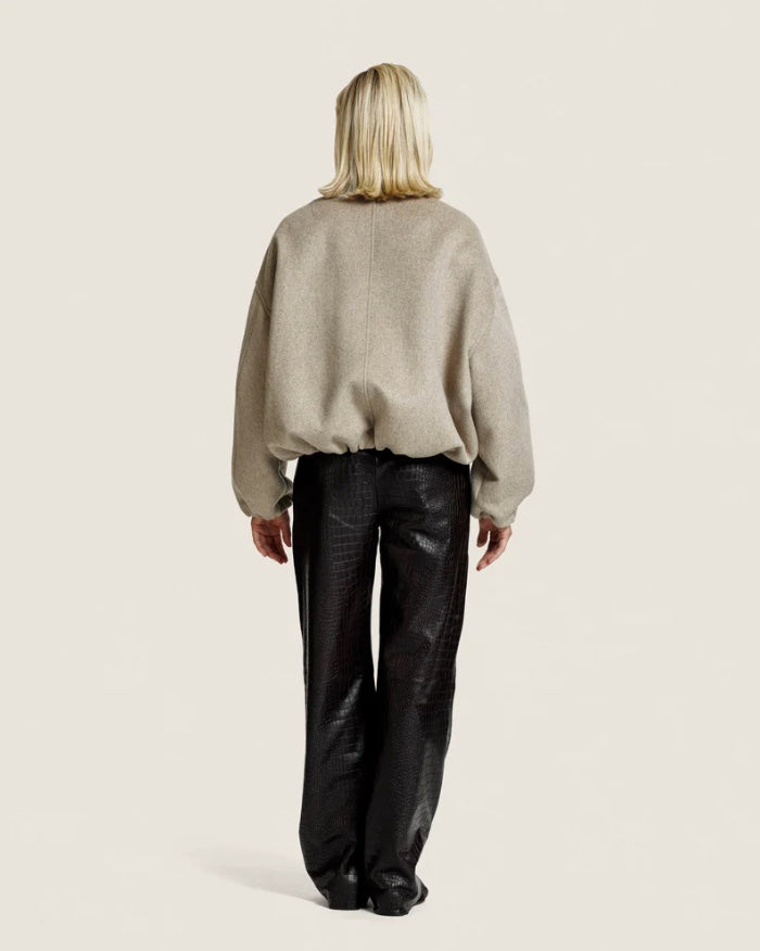 ALTER EGO PEARL WOLLEN BOMBER SAND