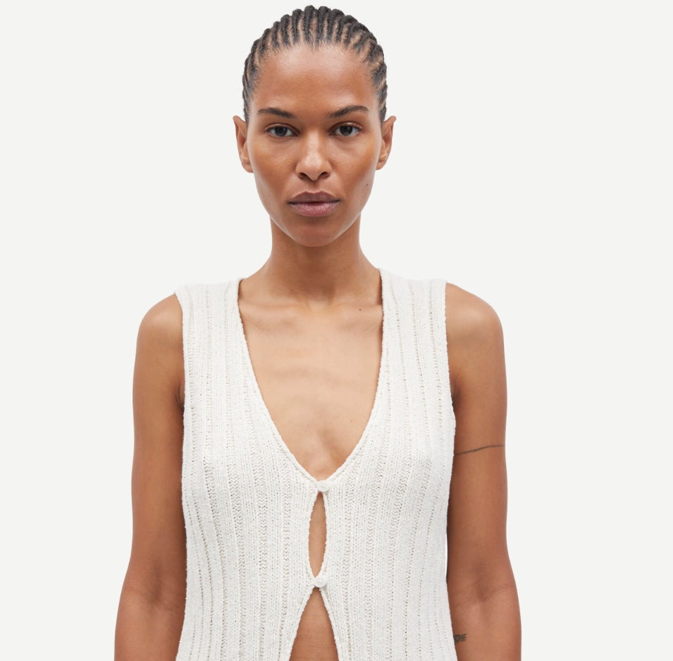 SAMSOE SALOU GILET CREAM