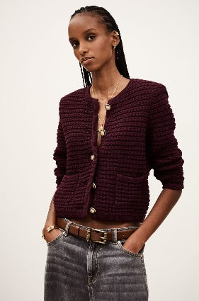 BA&SH GASPARD VEST BORDEAUX