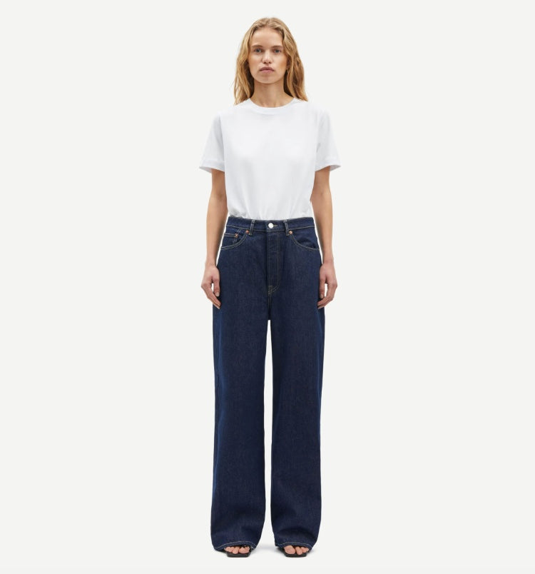 SAMSOE SHELLY JEANS RAW DENIM DARK BLUE - S. LABELS