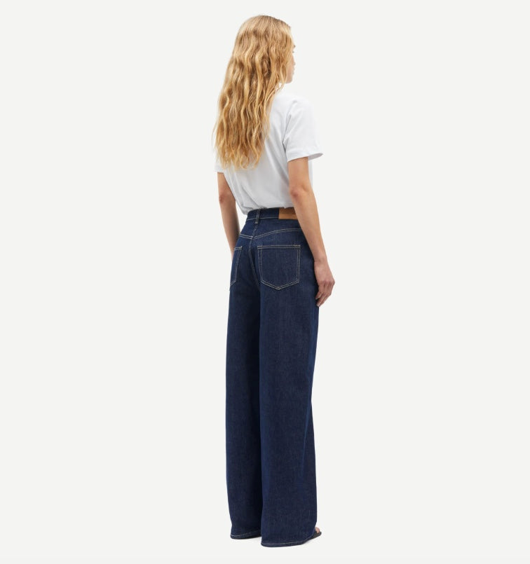 SAMSOE SHELLY JEANS RAW DENIM DARK BLUE - S. LABELS