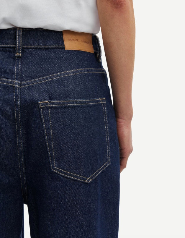 SAMSOE SHELLY JEANS RAW DENIM DARK BLUE - S. LABELS
