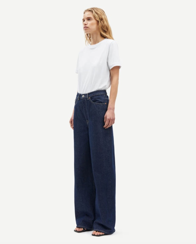 SAMSOE SHELLY JEANS RAW DENIM DARK BLUE - S. LABELS
