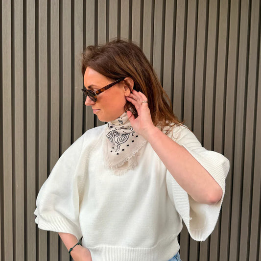 STUDIO LAVENDEL CASHMERE BANDANA BEIGE