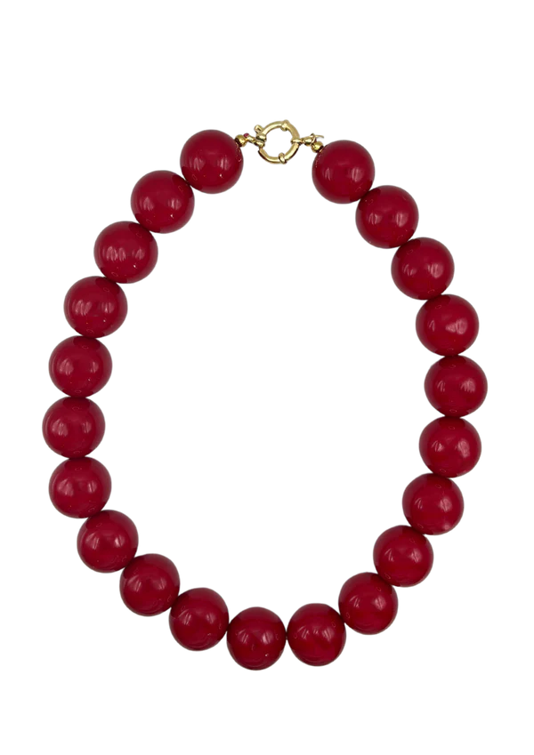 BONNIE STUDIOS WILMA NECKLACE BURGUNDY