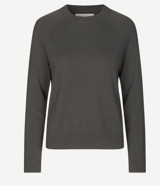 SAMSOE BOSTON O NECK GRIJS - S. LABELS